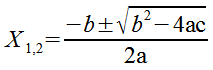 Formula General de Solución de Ecuaciones de 2do Grado