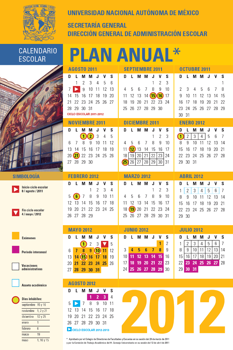 Calendario Escolar Colegio De Ciencias Y Humanidades