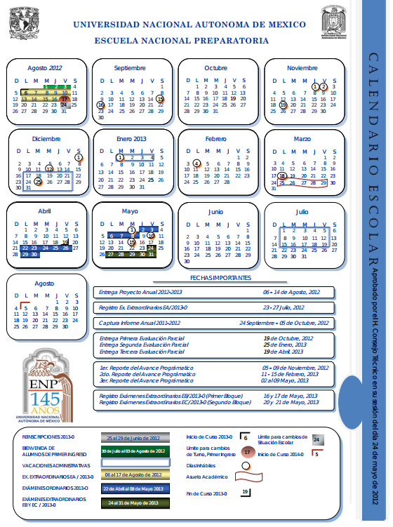 Calendario ENP