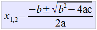 Formula general de solución de una ecuación de segundo grado con una incógnita